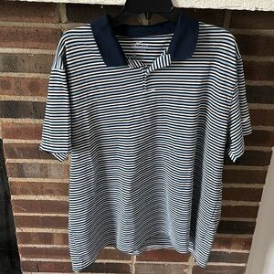Men’s Nike Dri Fit Striped Golf Polo Style Golf Shirt, Standard Fit, XXL